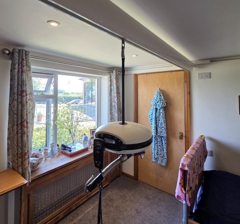 Ceiling hoist and assistive equipment at West Heanton